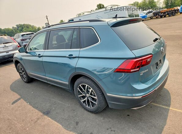 3VV2B7AX1MM127724 2021 VOLKSWAGEN TIGUAN Бирюзовый Задняя левая четверть