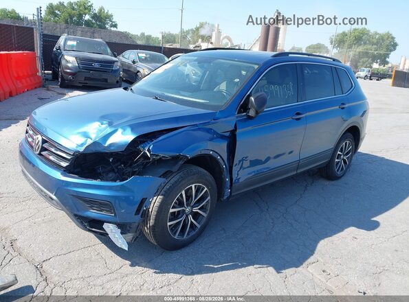 3VV2B7AX2KM137899 2019 VOLKSWAGEN TIGUAN Синий Передняя левая четверть