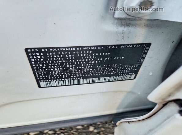 3VV2B7AX2MM004546 2021 VOLKSWAGEN TIGUAN White Widok komory silnika