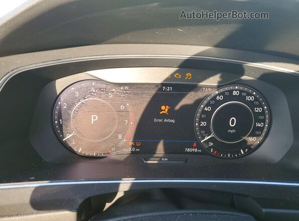 3VV2B7AX3KM053123 2019 VOLKSWAGEN TIGUAN White ხელსაწყოთა პანელის ხედი
