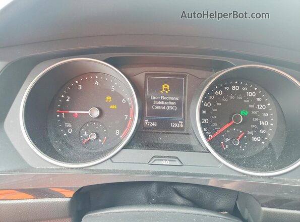 3VV2B7AX3LM066634 2020 VOLKSWAGEN TIGUAN Blue Vista del cuadro de instrumentos