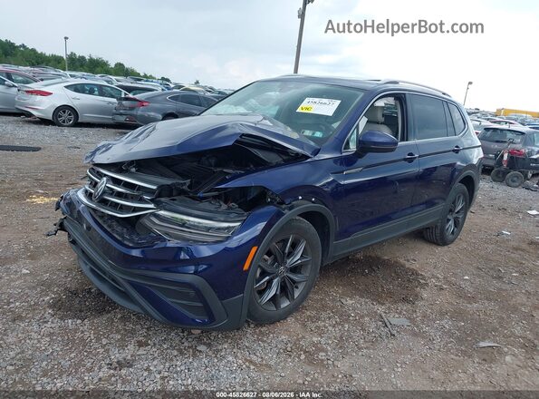 3VV2B7AX3NM066099 2022 VOLKSWAGEN TIGUAN Blue Vista tres cuartos delantera izquierda