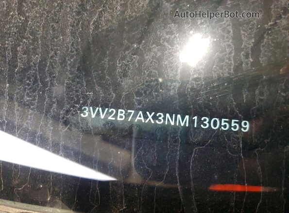 3VV2B7AX3NM130559 2022 VOLKSWAGEN TIGUAN Black Вид наклейки з VIN-кодом