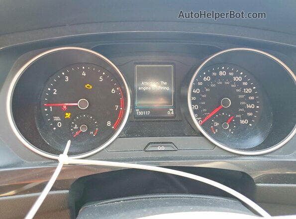 3VV2B7AX4JM015317 2018 VOLKSWAGEN TIGUAN Blue Widok zestawu wskaźników