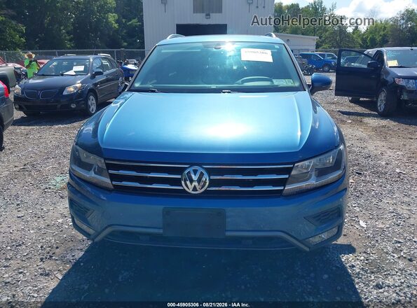 3VV2B7AX4KM116908 2019 VOLKSWAGEN TIGUAN Blue Instrument cluster view