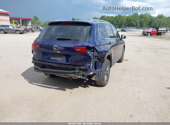 3VV2B7AX4NM101135 2022 VOLKSWAGEN TIGUAN Blue Trasero derecho