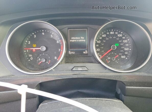 3VV2B7AX5JM105673 2018 VOLKSWAGEN TIGUAN Black Вид щитка приладів