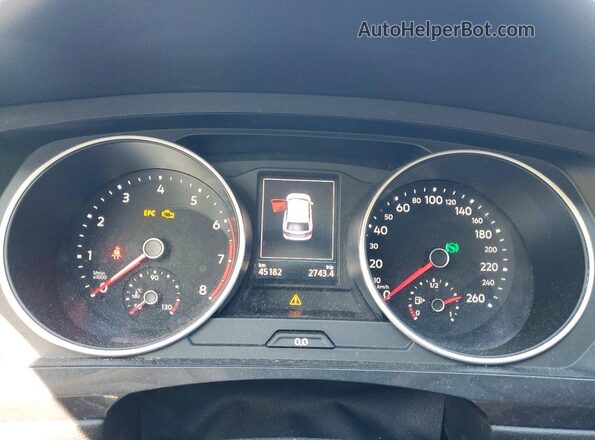 3VV2B7AX5KM169326 2019 VOLKSWAGEN TIGUAN Серый Вид щитка приборов