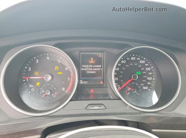 3VV2B7AX5KM185672 2019 VOLKSWAGEN TIGUAN White Սարքավորումների վահանակի տեսք