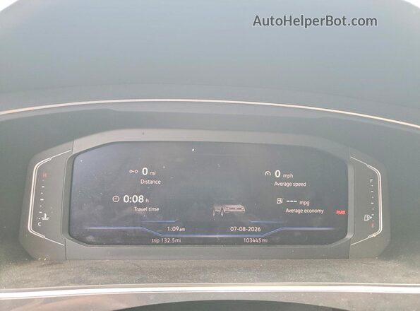 3VV2B7AX5LM141379 2020 VOLKSWAGEN TIGUAN White Вид щитка приладів