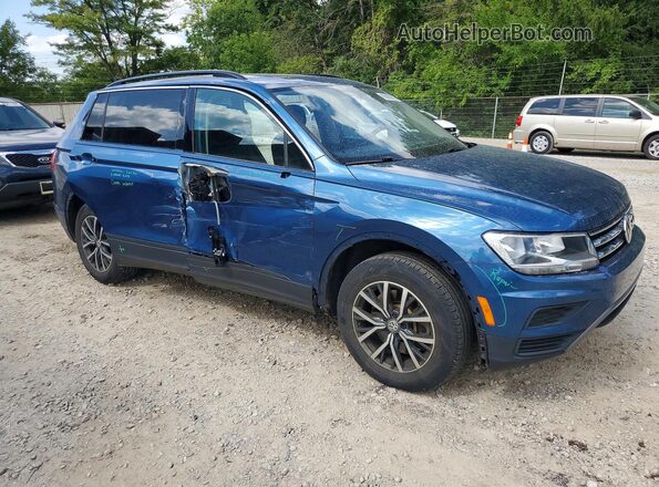 3VV2B7AX6KM047963 2019 VOLKSWAGEN TIGUAN Blue Przód prawy