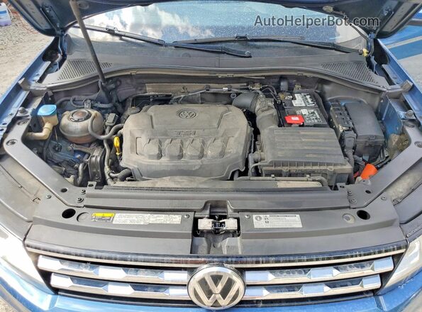 3VV2B7AX6KM047963 2019 VOLKSWAGEN TIGUAN Blue Widok komory silnika
