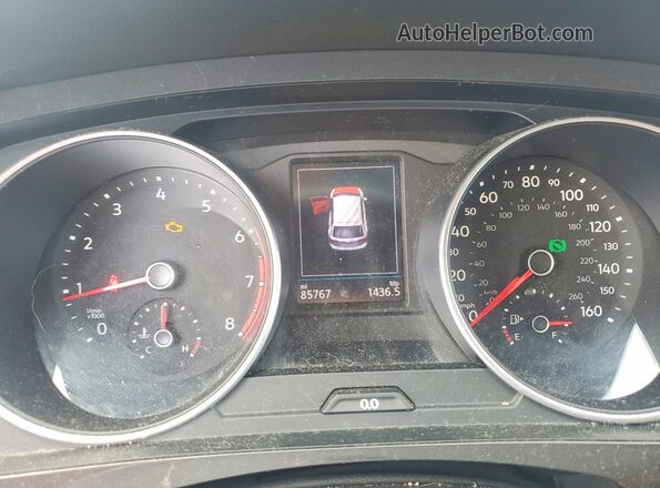 3VV2B7AX6KM062821 2019 VOLKSWAGEN TIGUAN Серый Вид щитка приборов