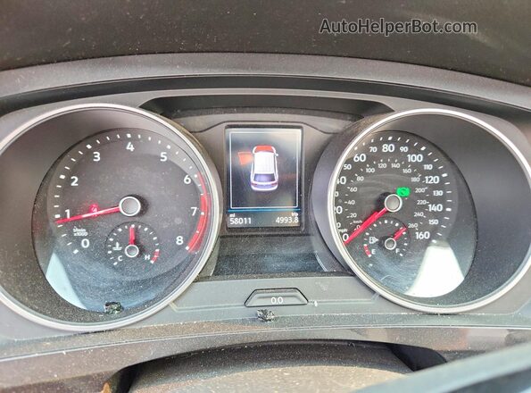 3VV2B7AX6KM136092 2019 VOLKSWAGEN TIGUAN Бирюзовый Вид щитка приборов