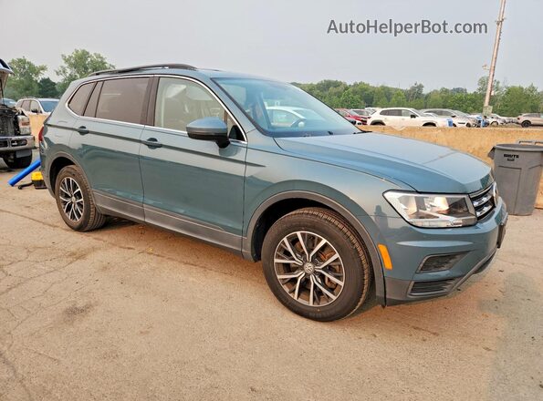 3VV2B7AX6KM136092 2019 VOLKSWAGEN TIGUAN Бирюзовый Передняя правая четверть