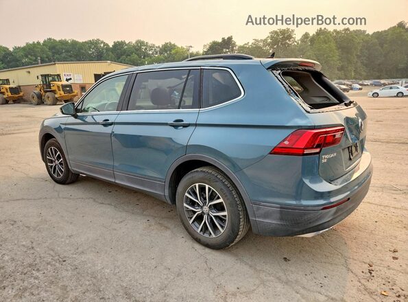 3VV2B7AX6KM136092 2019 VOLKSWAGEN TIGUAN Бирюзовый Задняя левая четверть