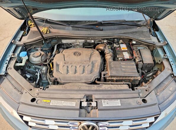 3VV2B7AX6KM136092 2019 VOLKSWAGEN TIGUAN Бирюзовый Вид задней части салона
