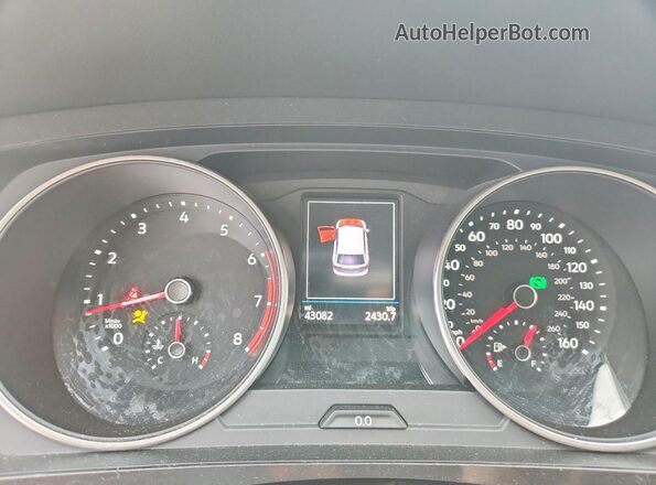 3VV2B7AX6KM153233 2019 VOLKSWAGEN TIGUAN Blue Vista del cuadro de instrumentos