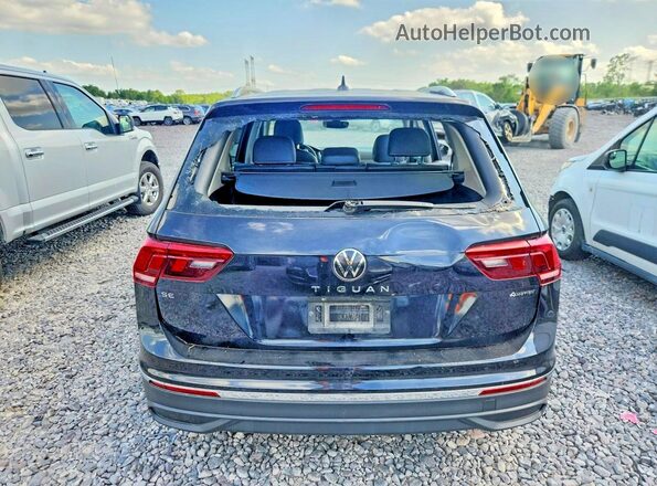 3VV2B7AX6NM153544 2022 VOLKSWAGEN TIGUAN Black Widok z tyłu