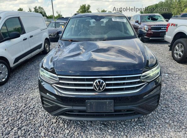 3VV2B7AX6NM153544 2022 VOLKSWAGEN TIGUAN Black Widok z przodu