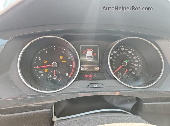3VV2B7AX7LM131209 2020 VOLKSWAGEN TIGUAN Синий Вид щитка приборов