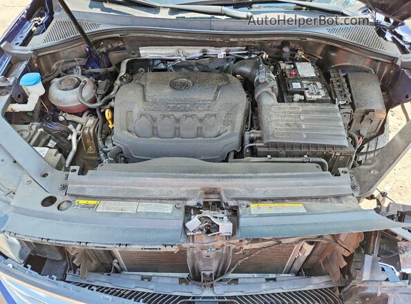 3VV2B7AX7NM018654 2022 VOLKSWAGEN TIGUAN Blue ძრავის განყოფილების ხედი