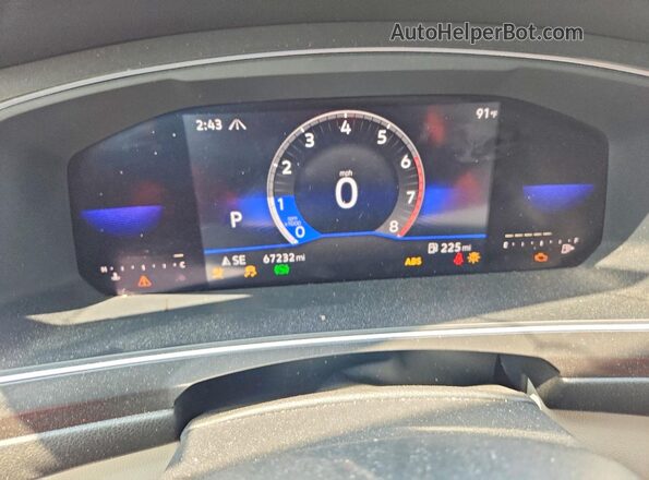 3VV2B7AX7NM018654 2022 VOLKSWAGEN TIGUAN Blue ხელსაწყოთა პანელის ხედი