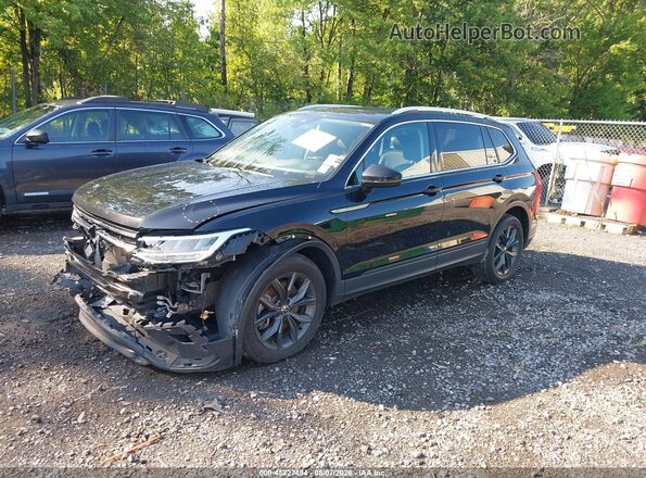 3VV2B7AX7NM039617 2022 VOLKSWAGEN TIGUAN Black Передня ліва чверть