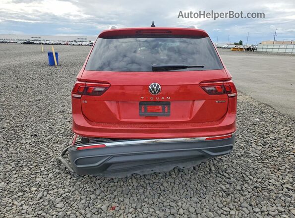 3VV2B7AX7NM164469 2022 VOLKSWAGEN TIGUAN Red Вид ззаду