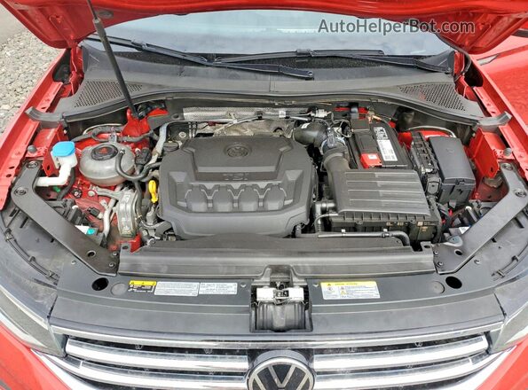 3VV2B7AX7NM164469 2022 VOLKSWAGEN TIGUAN Red Вид підкапотного простору