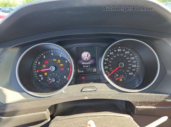 3VV2B7AX8LM068749 2020 VOLKSWAGEN TIGUAN White Вид щитка приладів