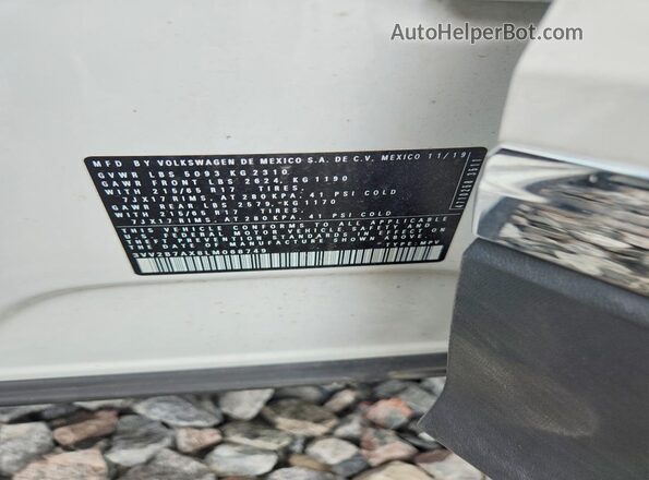 3VV2B7AX8LM068749 2020 VOLKSWAGEN TIGUAN White Вид наклейки з VIN-кодом
