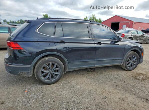 3VV2B7AX8NM127222 2022 VOLKSWAGEN TIGUAN Черный Задняя правая четверть
