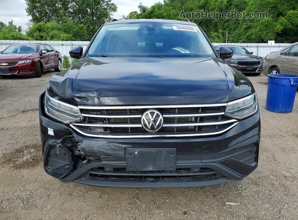 3VV2B7AX8NM127222 2022 VOLKSWAGEN TIGUAN Черный Вид спереди
