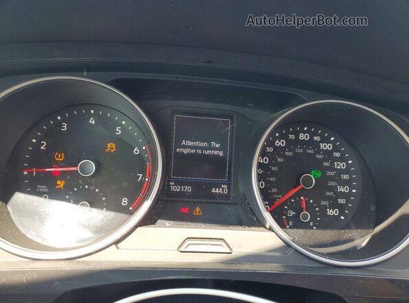 3VV2B7AX9KM126978 2019 VOLKSWAGEN TIGUAN Black Widok zestawu wskaźników