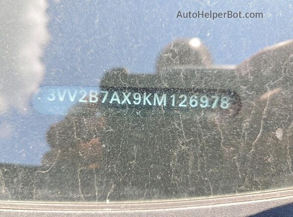 3VV2B7AX9KM126978 2019 VOLKSWAGEN TIGUAN Black Widok naklejki z numerem VIN