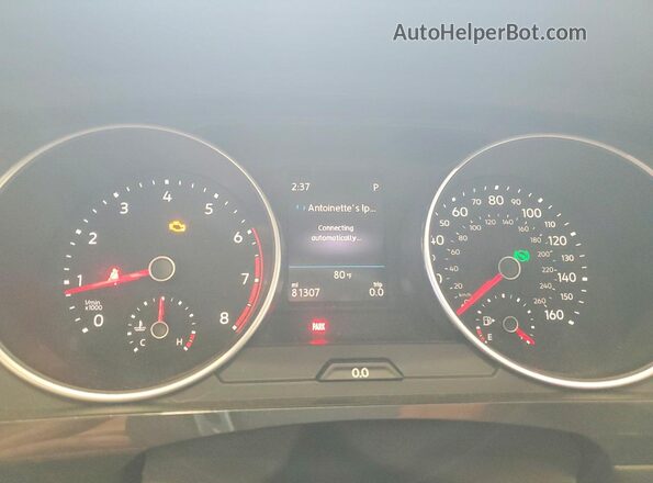 3VV2B7AX9KM145451 2019 VOLKSWAGEN TIGUAN Gray Vista del cuadro de instrumentos