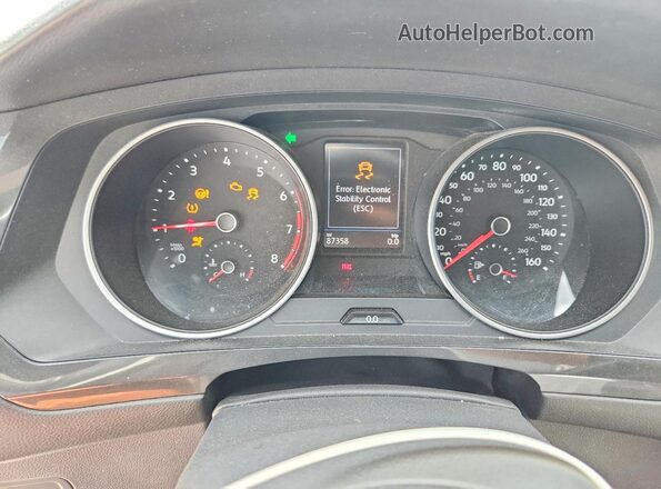 3VV2B7AX9MM124635 2021 VOLKSWAGEN TIGUAN Белый Вид щитка приборов