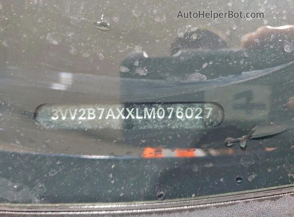 3VV2B7AXXLM076027 2020 VOLKSWAGEN TIGUAN Blue Вид наклейки з VIN-кодом