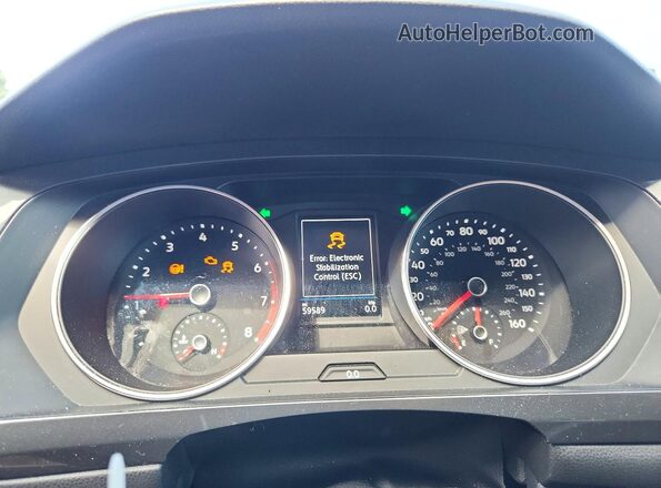 3VV3B7AX0JM061652 2018 VOLKSWAGEN TIGUAN Charcoal Вид щитка приладів