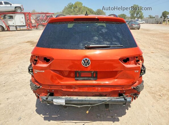 3VV3B7AX0JM191446 2018 VOLKSWAGEN TIGUAN Orange Widok z tyłu