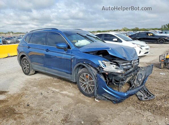 3VV3B7AX0KM152759 2019 VOLKSWAGEN TIGUAN Синий Передняя правая четверть