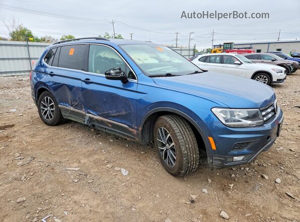 3VV3B7AX2JM020066 2018 VOLKSWAGEN TIGUAN Blue Передня права чверть