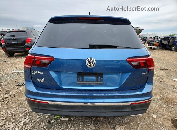 3VV3B7AX2JM020066 2018 VOLKSWAGEN TIGUAN Blue Вид ззаду