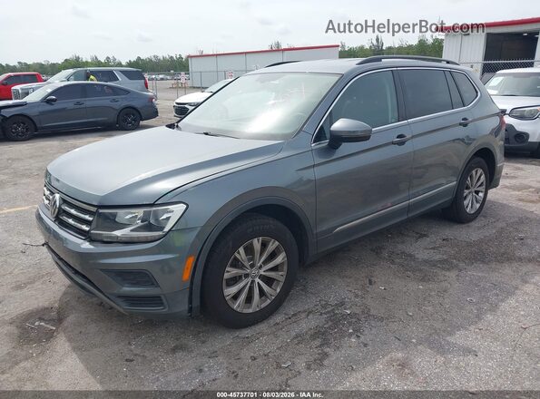 3VV3B7AX2JM129952 2018 VOLKSWAGEN TIGUAN Gray Առջևի ձախ երեք քառորդ տեսարան