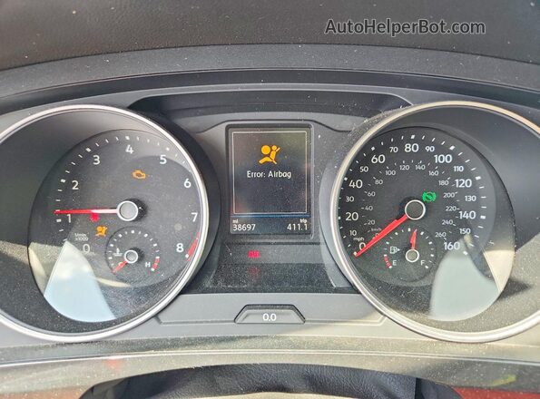3VV3B7AX2JM204990 2018 VOLKSWAGEN TIGUAN Серый Вид щитка приборов