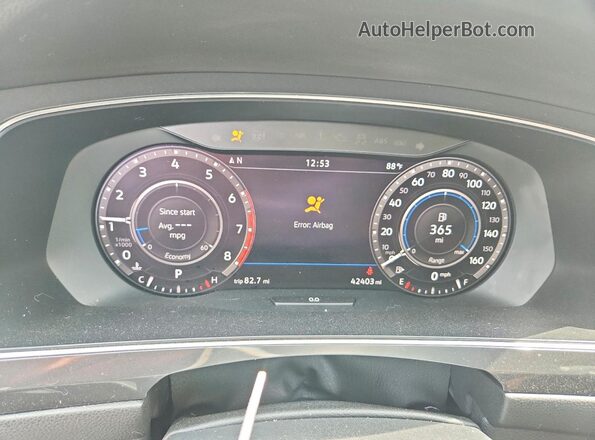 3VV3B7AX2KM061850 2019 VOLKSWAGEN TIGUAN Gray Vista del cuadro de instrumentos