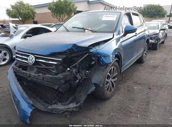 3VV3B7AX2LM119182 2020 VOLKSWAGEN TIGUAN Синий Передняя левая четверть