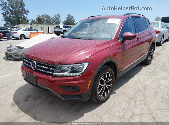 3VV3B7AX2MM057574 2021 VOLKSWAGEN TIGUAN Red Przód lewy