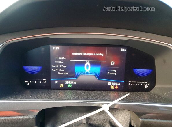 3VV3B7AX2PM028886 2023 VOLKSWAGEN TIGUAN Black Вид щитка приладів